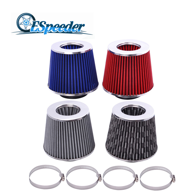 ESPEEDER Universal Car Air Filter 3inch Cold Air Intake Supercharger for 76mm Oil Hose Kit