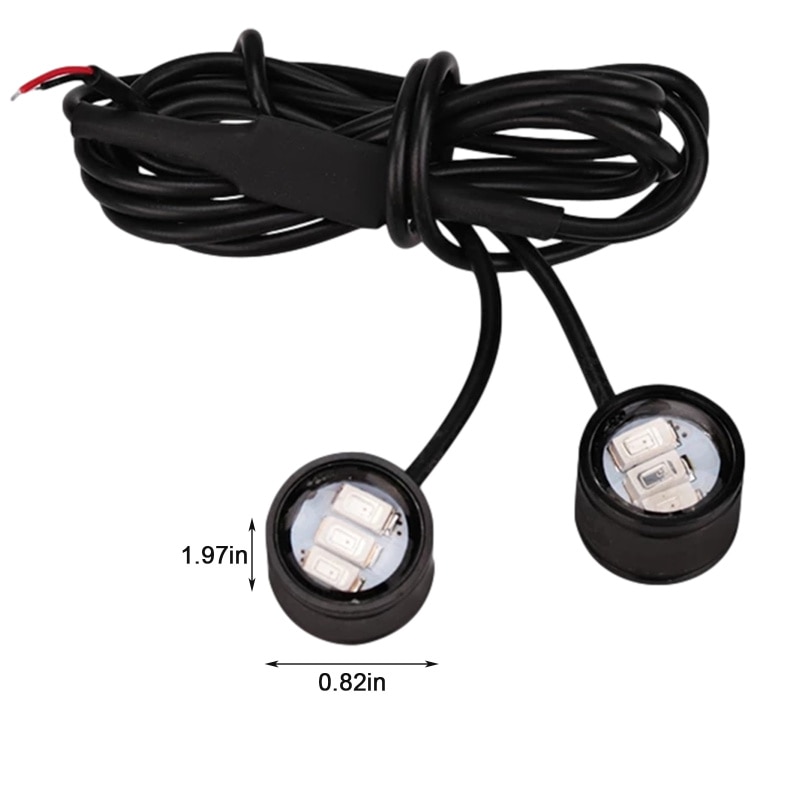 2 Stks/paar 12V Motorfiets Led Strobe Lichten Motorfiets Eagle Eye Flash Licht Waarschuwing Remlicht Lamp Spotlight Moto Onderdelen