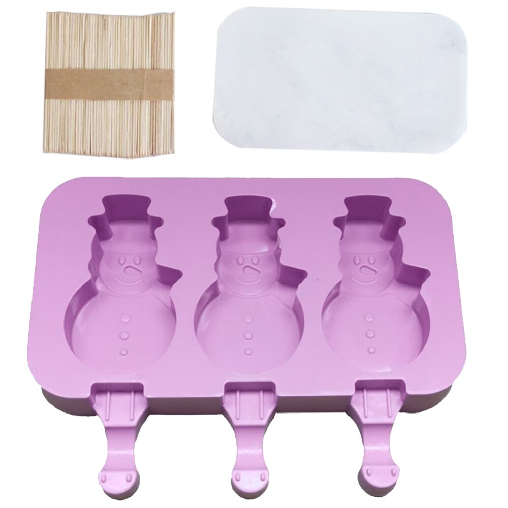 Christmas DIY Homemade Ice Cream Mold Silicone Cake Mold With 50 Sticks Silicone Ice Cream Mold Popsicle Mold: 01