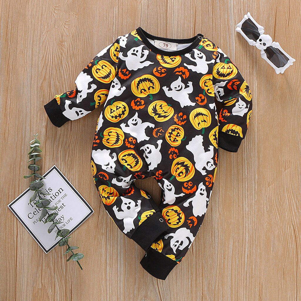 Pasgeboren Baby Baby Boy Meisje Halloween Pompoen Kostuum Romper Jumpsuit Outfits halloween baby outfits baby girl pasgeboren kleding