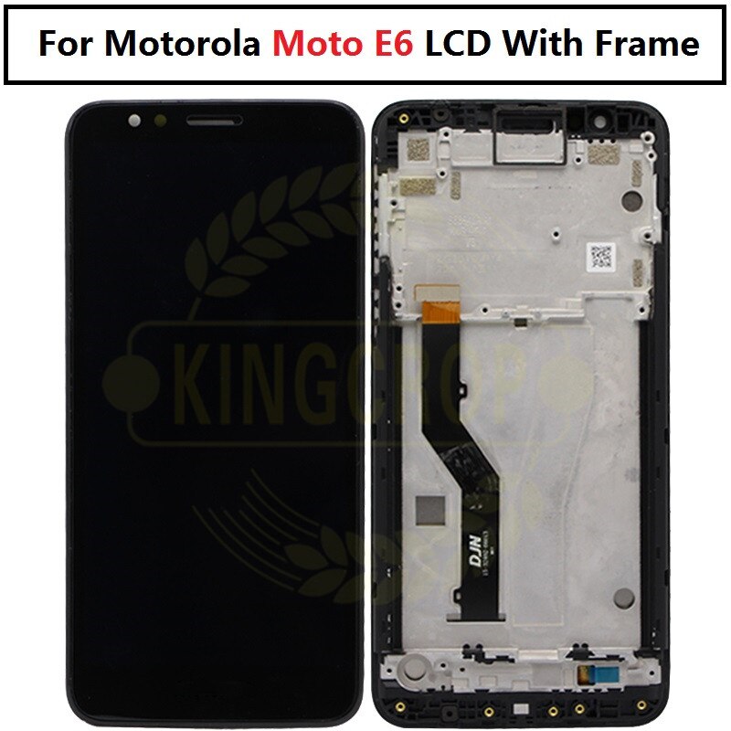 Voor Motorola Moto E6s Lcd E6 Spelen E6 Plus Display Touch Screen Sensor Digiziter Vergadering Voor Moto E6 Plus E6 e6S Lcd Met Frame: E6 Black Frame