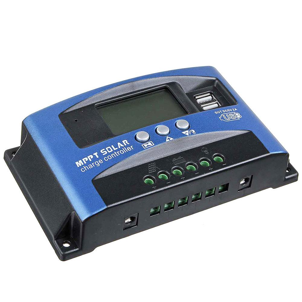 Mppt Controller Solar Charge Controller MPPT Solar Controller MPPT Solar Controller Dual Usb LCD Display 12/24v 5V/2A