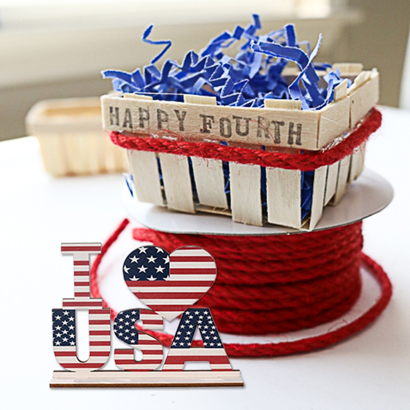 4th Juli Craft Supplies Hout Decoratie Houten Letters Plaques Independence Day Party Decoraties Hout Uitsparingen Ornament