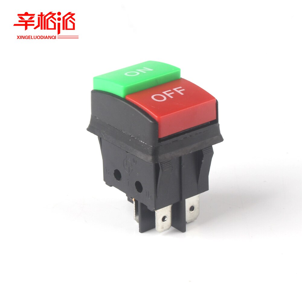 perforate30x22mm 4 pin ON-OFF boat rocker switch power switch Red,green 16A/250V 20A/125V KCD2-JD03-C1