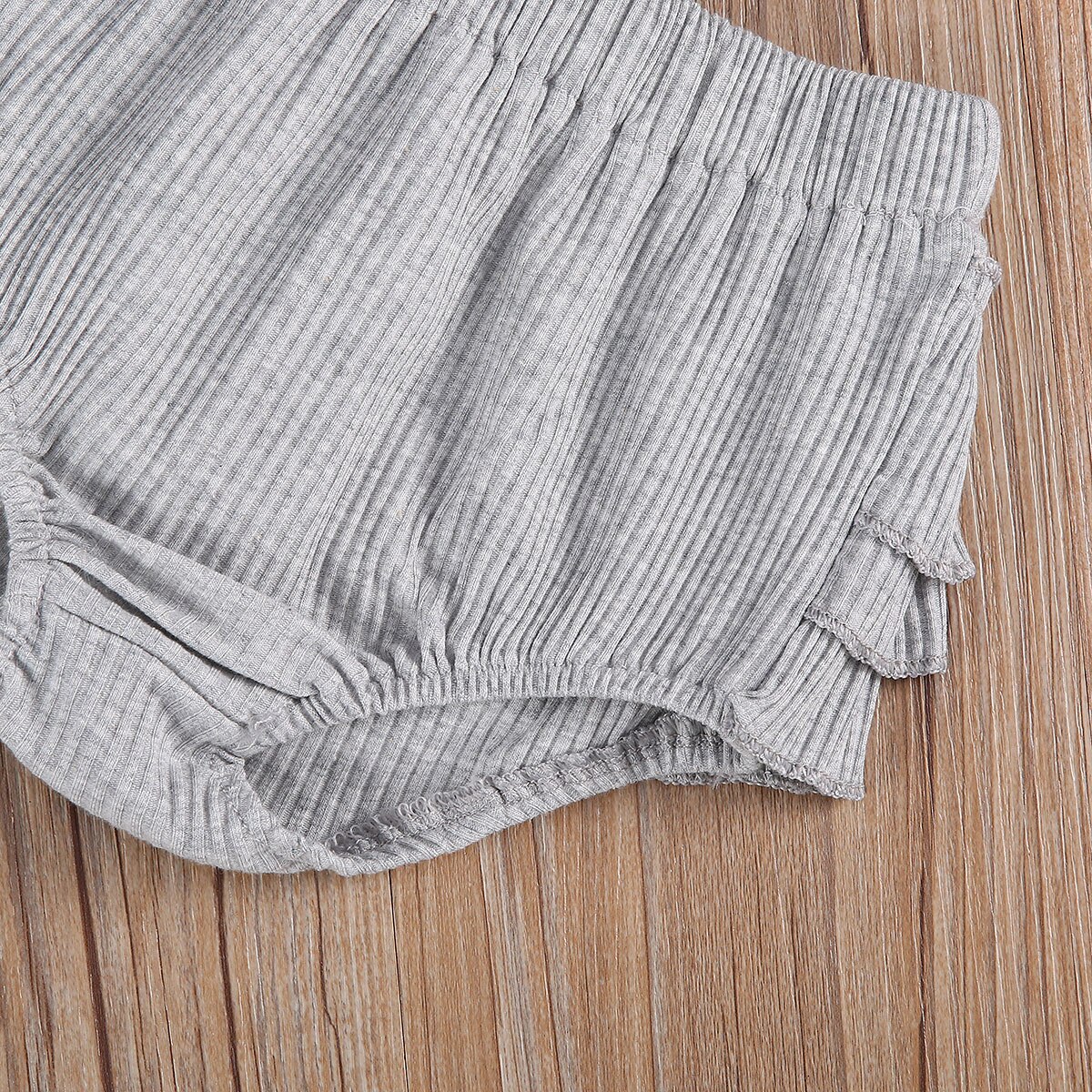 Cathery newborn kledingpak peuter babymeisje effen kleur gerimpelde vliegende mouw romper shirt + broek + strik hoofdband 3 stuks