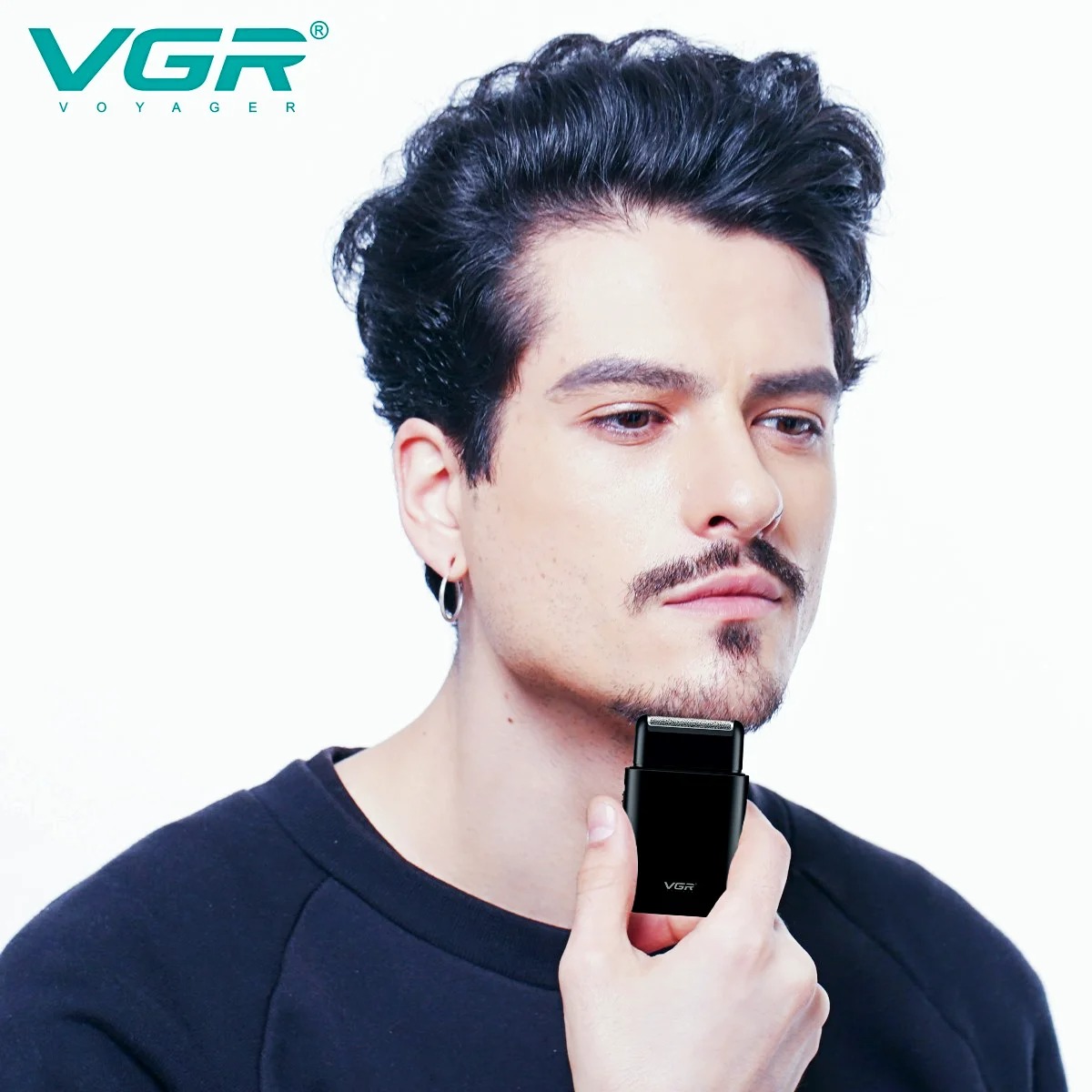 VGR Trimmer Oplaadbaar Afwerking Baardtrimmer Mini Draagbaar Scheerapparaat Professioneel Elektrisch Scheerapparaat Scheermachine voor mannen V-390