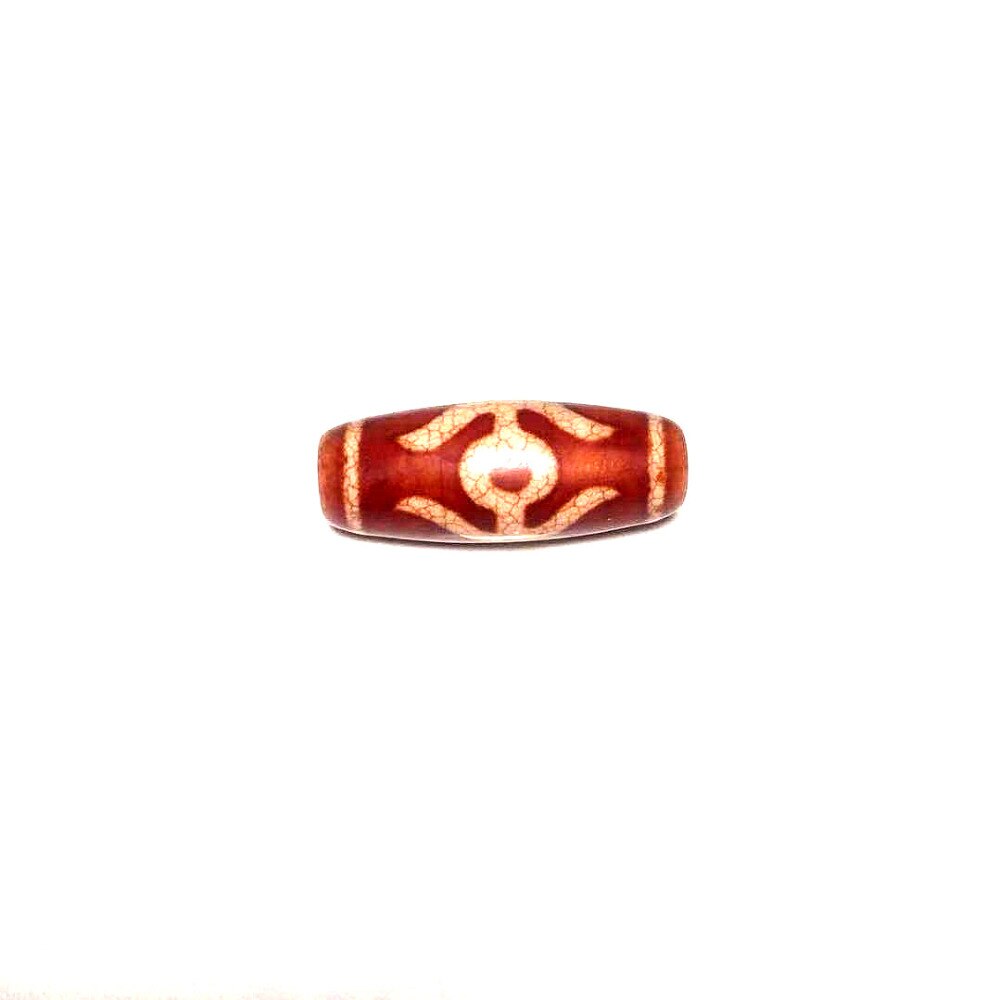 Tibet ágata abalorio Dzi naranja rojo hombres grandes ojos de tigre dientes 13*33mm dragón ágata cuentas de los hombres y las mujeres de la joyería DIY