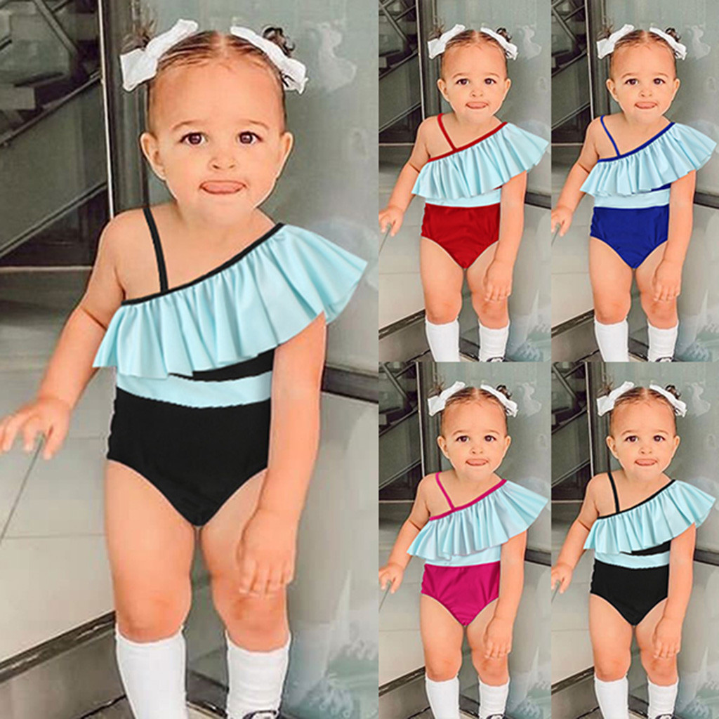 Trajes de baño de una pieza para niñas, trajes de baño de piña para niñas, trajes de baño de verano , trajes de baño para la playa # D