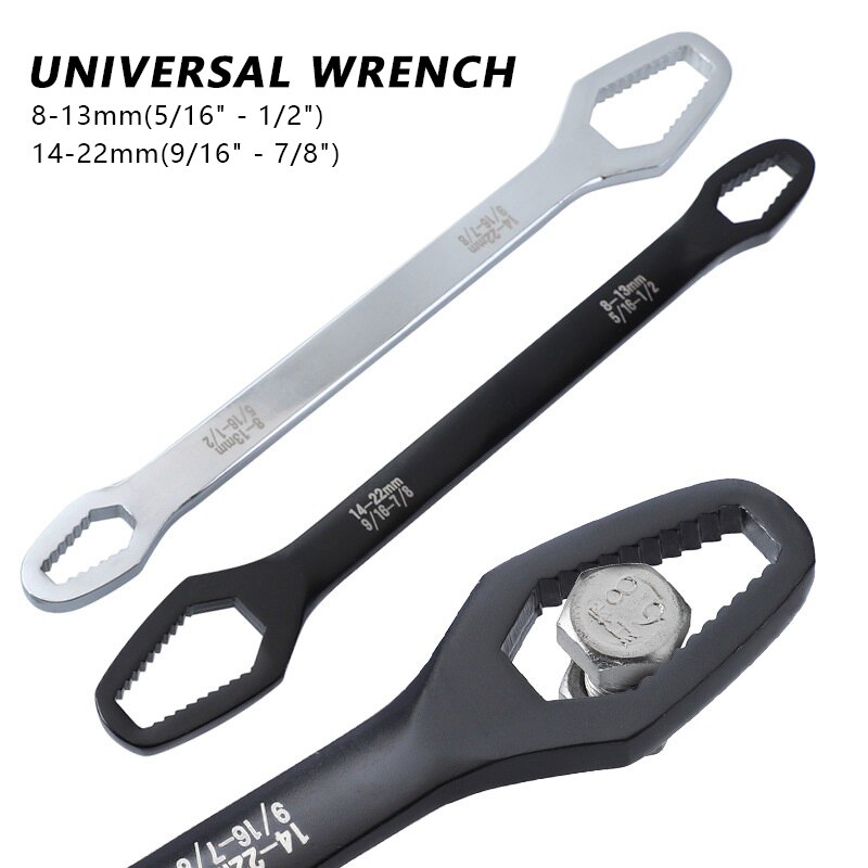 Clé universelle Double tête clé auto-serrant multifonctionnelle 8-22mm clé domestique clé universelle outil à main