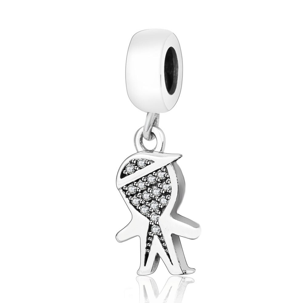 Fit Originale Fine Braccialetto di Fascino S925 Sterling Silver Beads Svegli Della Ragazza Del Ragazzo di Famiglia di Fascino Del Pendente Gioielli FAI DA TE Che Fanno Berloque: PSP0184