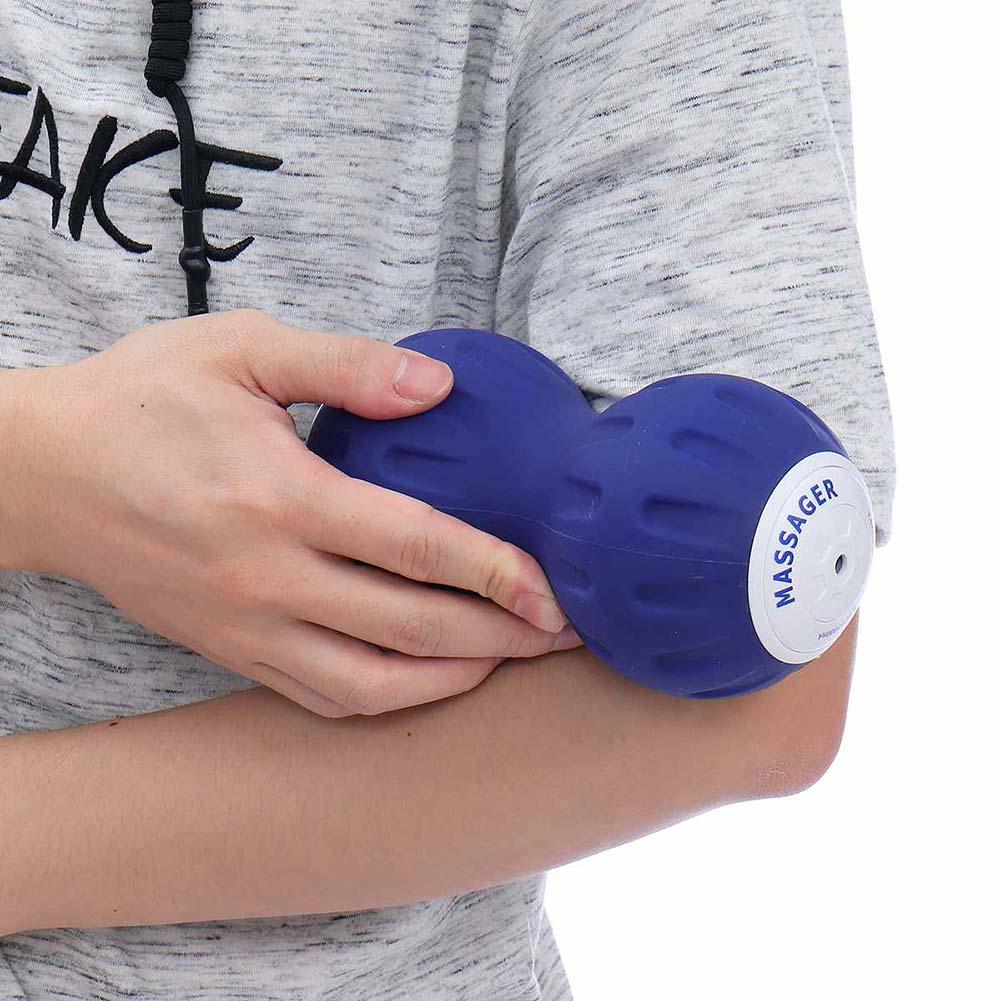 Bola vibratoria eléctrica para masaje de cacahuete, Bola de masaje de alta densidad, ligera, ejercicio de Fascia corporal para Fitness, alivia el dolor, masajeador de Yoga