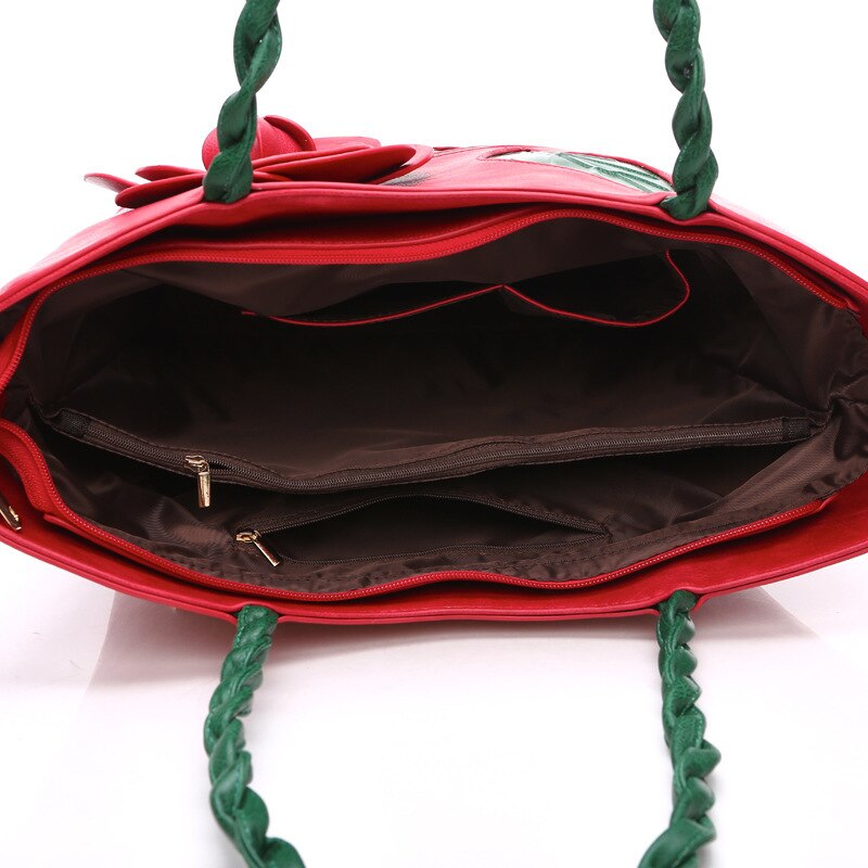 Classic Rose Driedimensionale Bloem Tas Weave Draagbare Vrouw Pakket Enkele Schouder Pakket Messenger