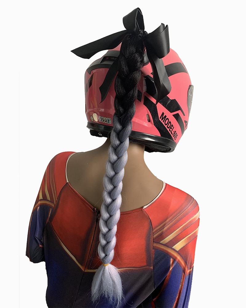 Helmet Braid Motorcycle Motorbike Woman Helmet Braids Twist Sucker Braids for Helmet