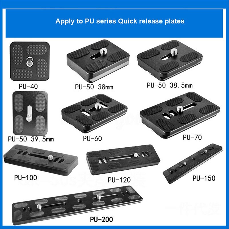 CL-50LS Quick Release Clamp with Adjustable Lever 1/4-3/8 Inch Screw Hole for Arca Swiss HJ55