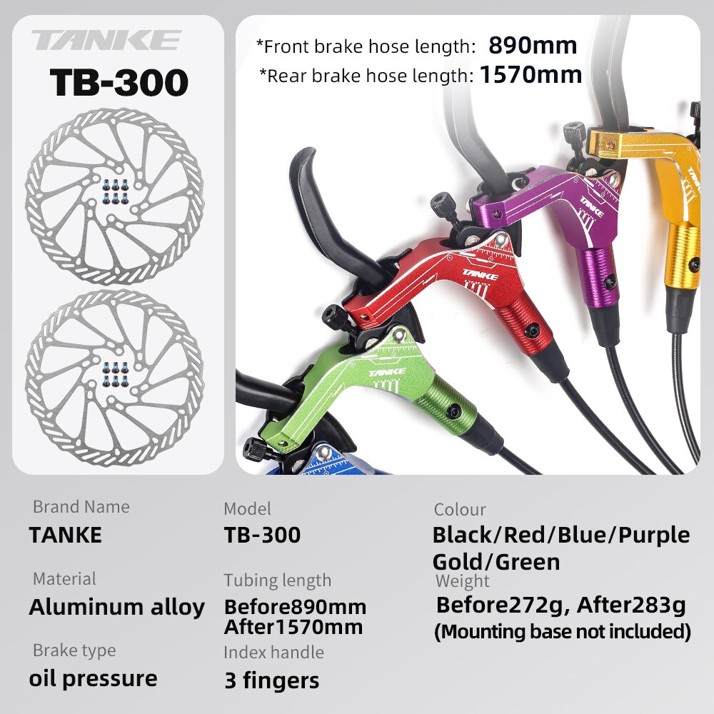 TANKE – jeu de freins à disque hydrauliques pour vélo et trottinette électrique, en alliage d&#39;aluminium, 160mm