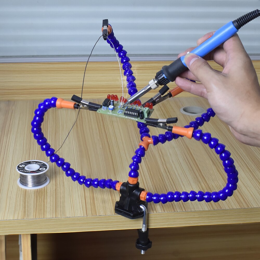NEWACALOX mani di aiuto strumento di saldatura di terza mano supporto per PCB morsa tavolo morsetto supporto per saldatura per PCB riparazione gioielli artigianato