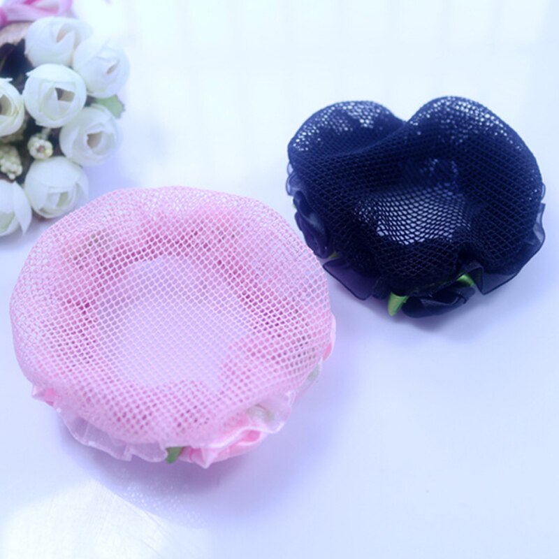 Kids Flower Bun Hair Nets Hair-net Elastic Girls Dancersr Cute 1PC Ballet Dance Grade Examination Adjustable 5 Colors