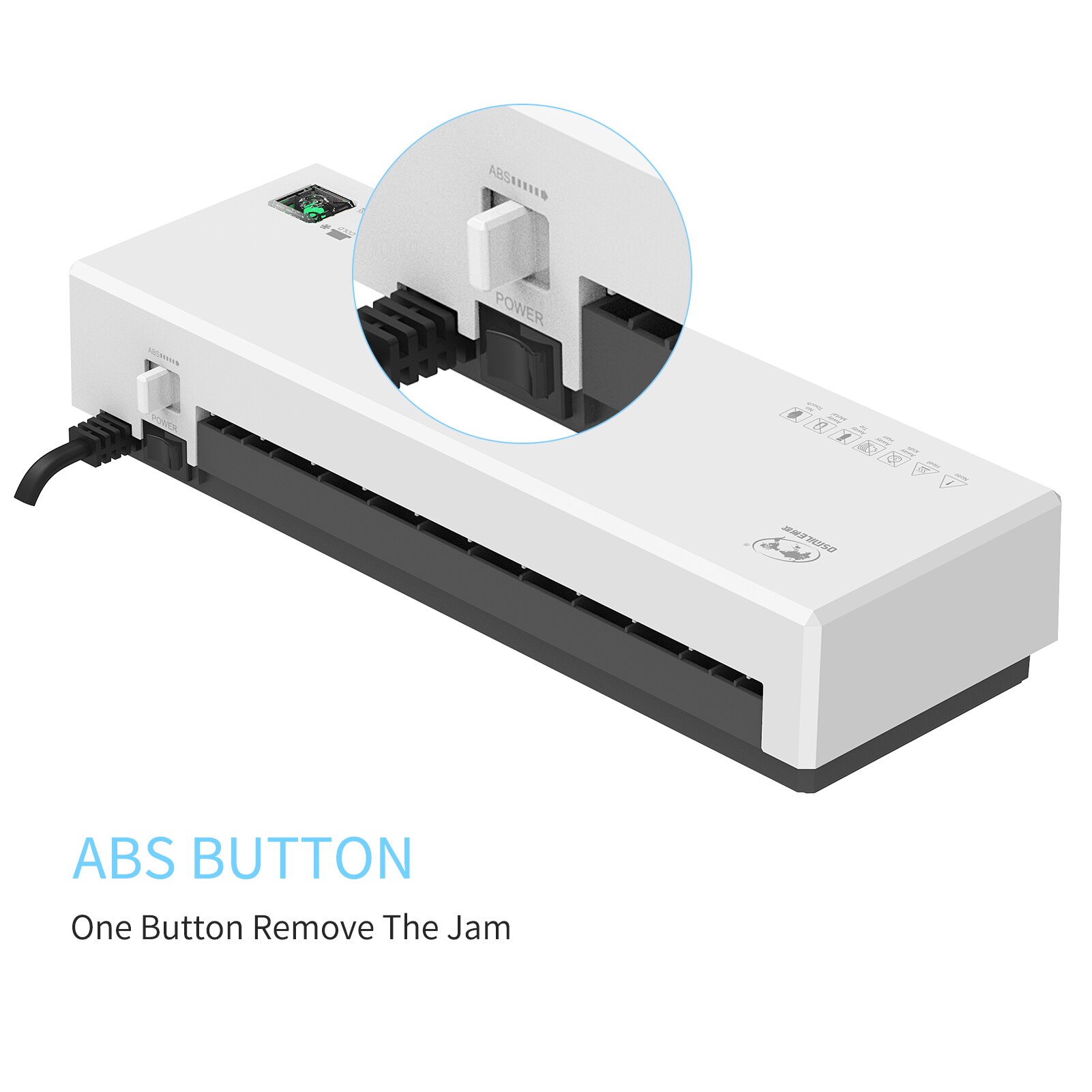 OSMILE Desktop Laminator Machine Set A4 Size &amp;Cold Lamination 2 Roller System 9 inches for A4/A5/A6 Laminating Pouches