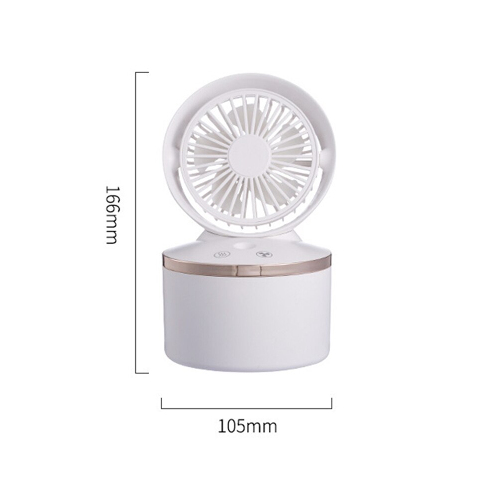 2 in 1 Mini USB Rechargeable Humidifier Air Cooler Fan Summer Household Office Desktop Water Spray Humidify Misting Cooling Fans