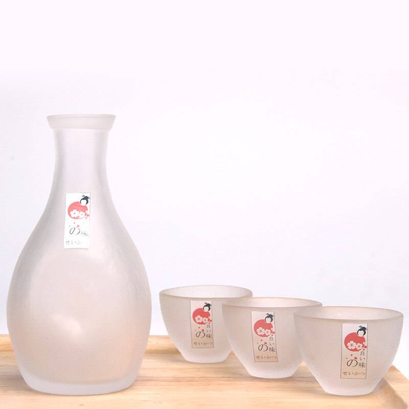 1 Set Glass Flagon Jug Cork Wine Set Cold Sake Glass Glasses - View #9