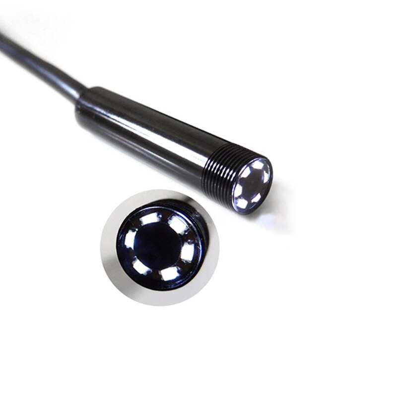 Cámara endoscópica AN99 2 en 1 de 5,5mm, 6LED, impermeable, con Cable suave para teléfono Android y PC