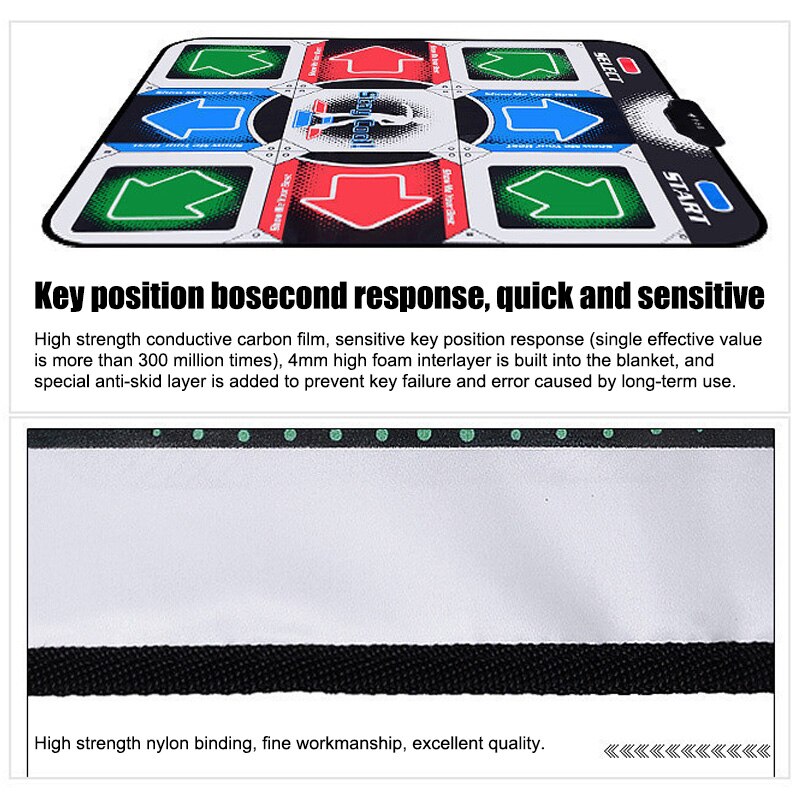 Non-slip Dancing Deken Dansmat Dansmat Dansen Stap Pads Naar Pc Met Usb EDF88