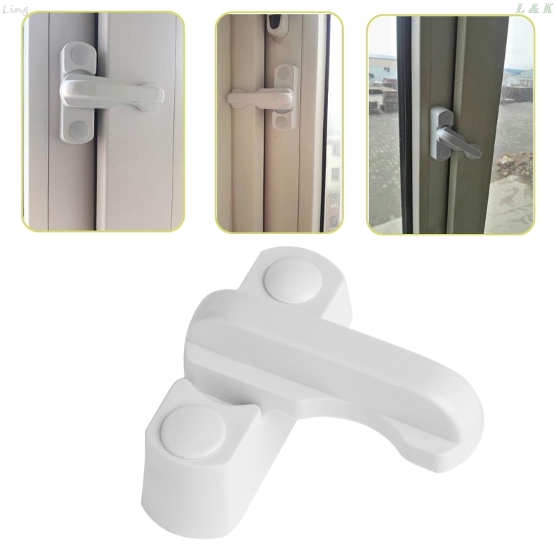 Plastic Child Safe Security Window Door Sash Lock Safety Lever Handle Sweep Latch