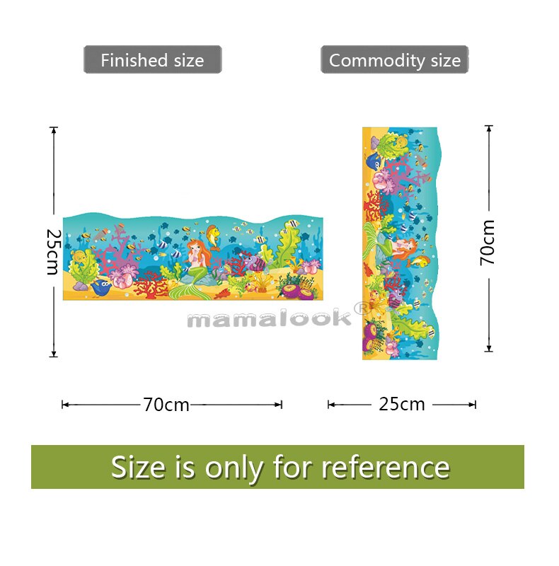 Cartoon fish stickers Home Decoration Underwater Scenery Mural Art Bathroom Kitchen Decor Decals