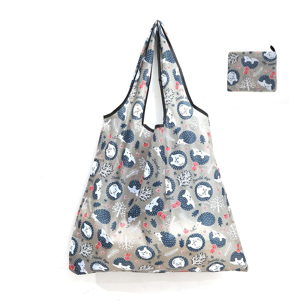 Reusable Eco-Friendly Grocery Foldable Shopping Bags Women Large Size Premium Slight Duty Folding Tote Bag With Handle: N
