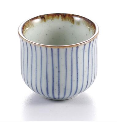 Taza de cerámica para sopa, cerámica gruesa pintada a mano, de celosía, tazas de café originales: E  about 50ml