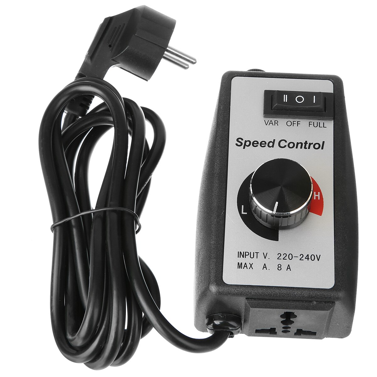 220V-240V 8A Router Speed Control Electric Motor Rheostat Variable Speed Moto Controller EU Plug For Lighting Fans Power Tools