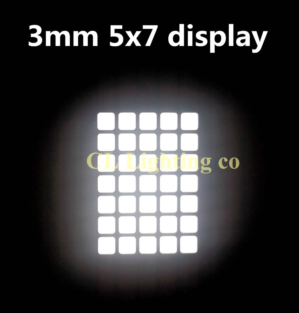 5x7 LED Dot Matrix Display 3mm square digital tube 5*7 Square white LED display common anode