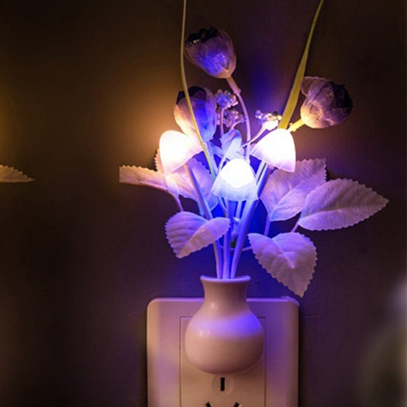 Blomst sopp soverom dekorasjon lys persepsjon led natt lys nattbord lys natt lys tulip sopp natt lys klem