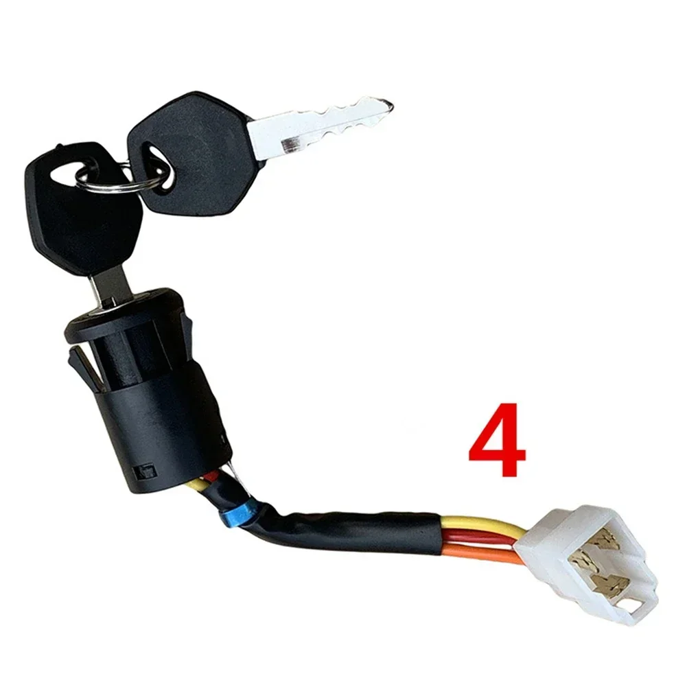 1PC enfants voiture électrique interrupteur d'alimentation pour enfants voiture électrique monter sur jouet voiture clé interrupteur alimentation clé démarrage interrupteur avec clé: Argent