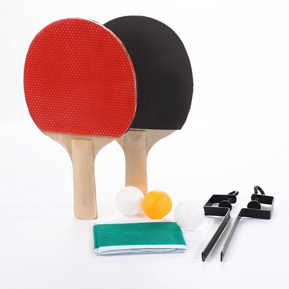 1 Set Instant Portable Travel Table Top Tennis Ping Ping Balls Bats Net Fits Any Table Home Practice Set