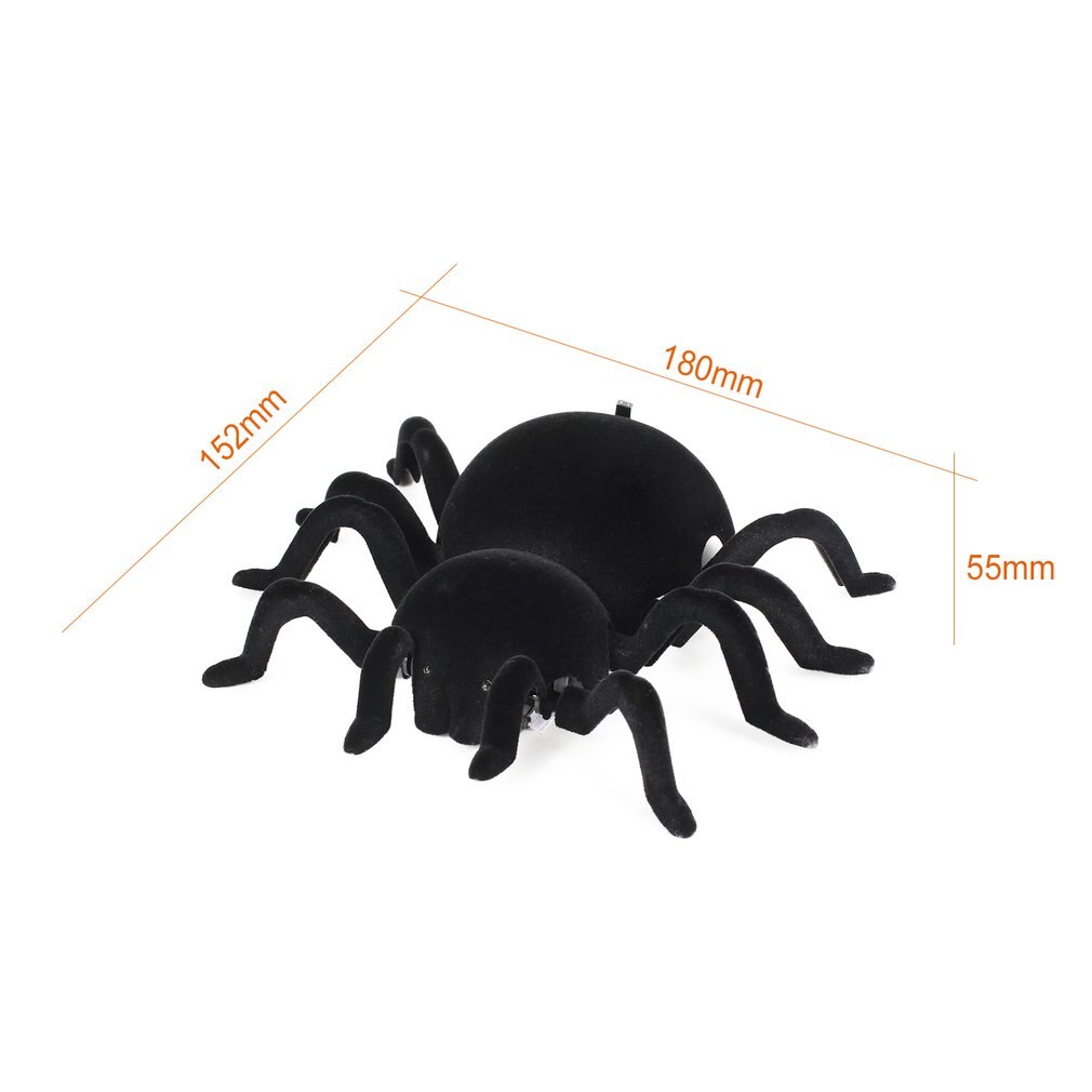 Infrared Remote Control Wall Climbing Realistic Spider RC Prank Insect Joke Scary Trick Toy Halloween Party RC Spider Toys