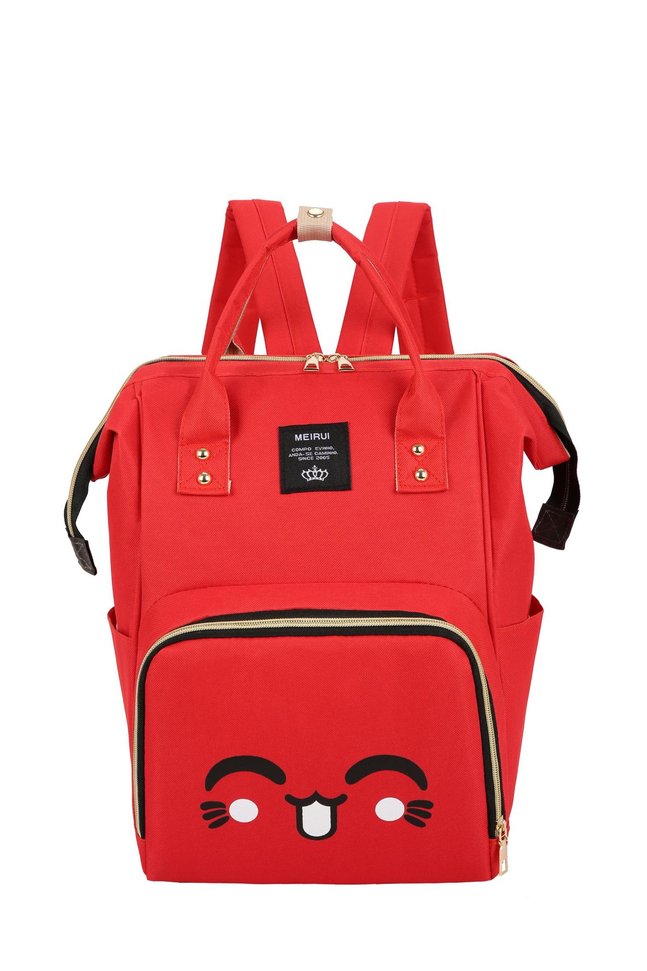 Diaper Bag Large Capacity Multi-functional Shoulder MOTHER'S Bag Waterproof Maternal Feeding Bottle Diaper Backpack: Red