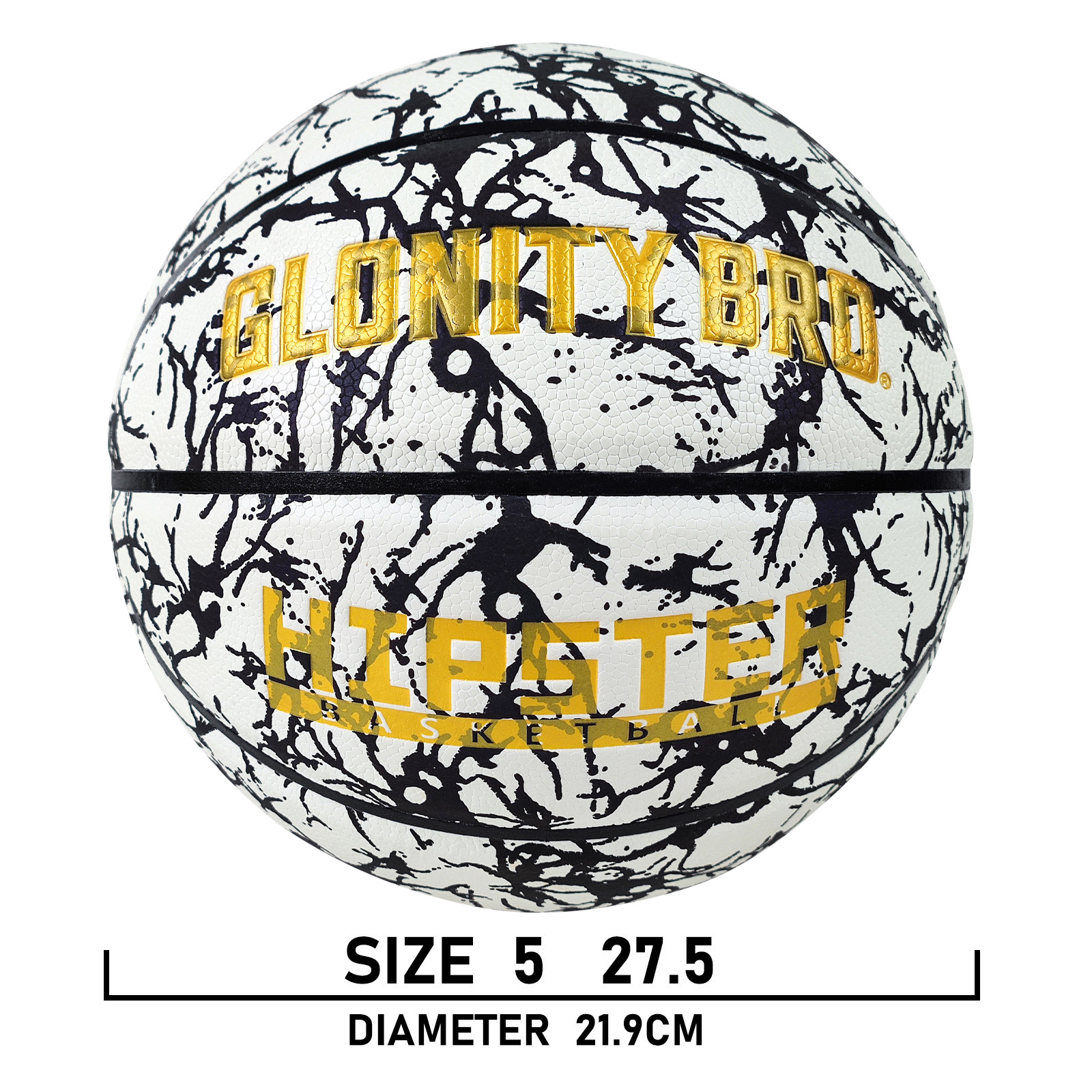 Uso nocturno Baloncesto brillante Tamaño 7 Balón luminoso de calle interior al aire libre Pelotas noctilucentes de cuero suave de PU resistentes al desgaste Blanco: Blanco