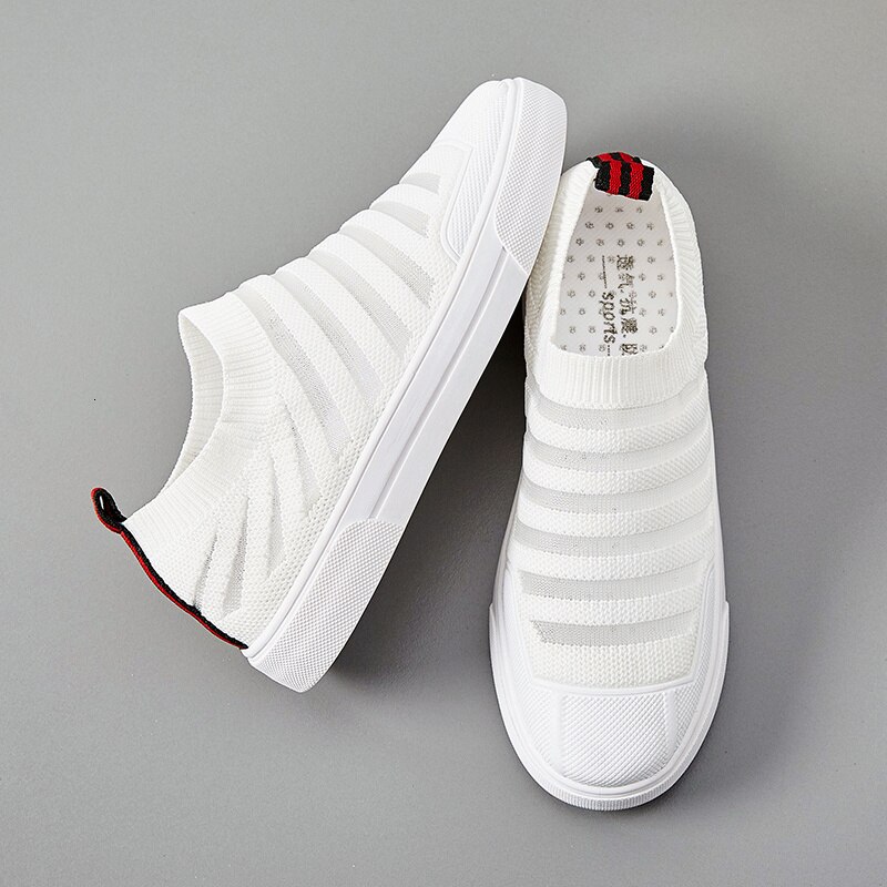 Skateboard Schuhe Frauen Weiß Super Licht Unterhose Auf Socke Turnschuhe Frühling Sommer Ich bin Freien Sportlich Sport Schuhe Fitnessstudio Trainer Wohnungen
