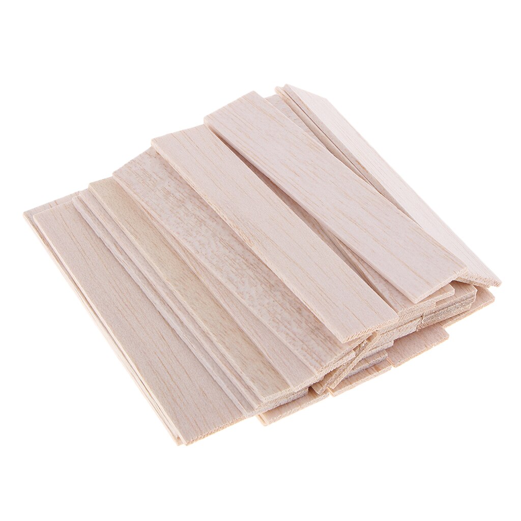 Balsa Wood Unfinished Hardwood Sticks Dowel DIY Model Woodcraft Strips Craft DIY Woodworking Supplies: 30 Pieces 90mm