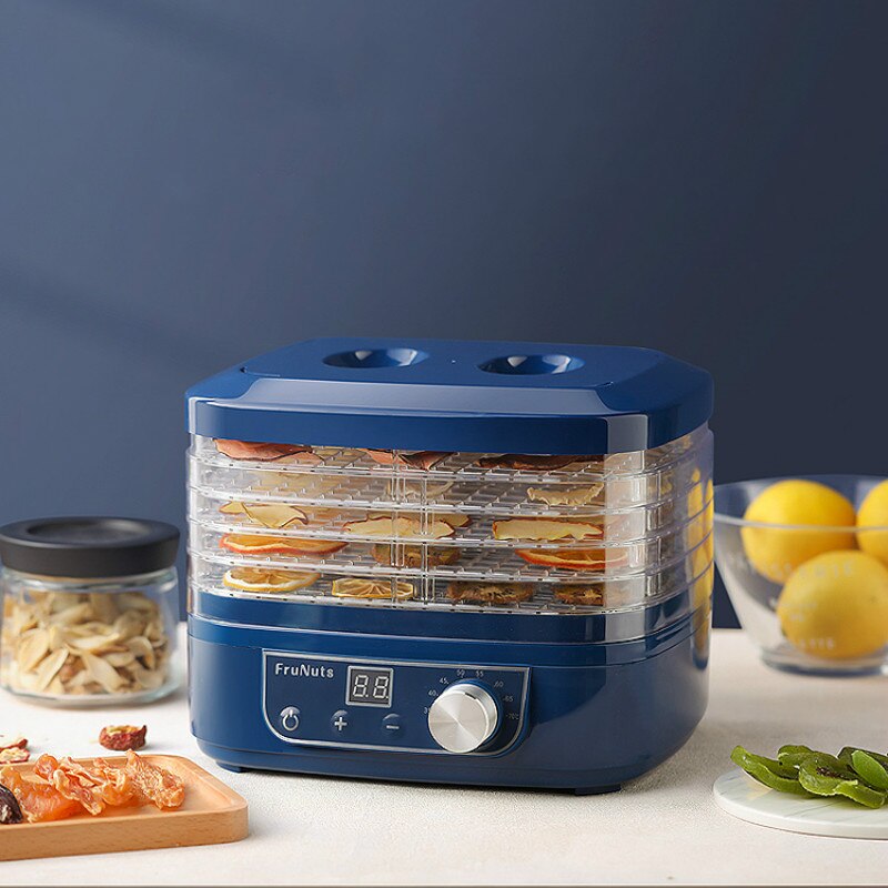 Mini deshidratador de alimentos, secador de frutas para el hogar, aperitivos para mascotas, frutas y verduras, 5 bandejas, secador de aire, UE