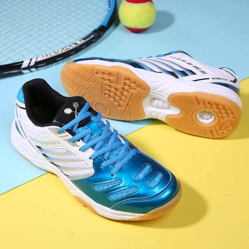 Men Women Badminton Shoes Indoor Training Sneakers Anti Slip Lightweight Tennis Shoes Men Sport Athletic Trainers