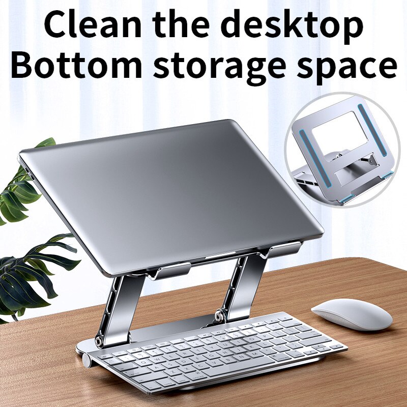 Laptop Stand Adjustable Aluminum Alloy Notebook Stand Computer Tablet Stand Compatible with Air Pro Dell HP Lenovo Holder Riser