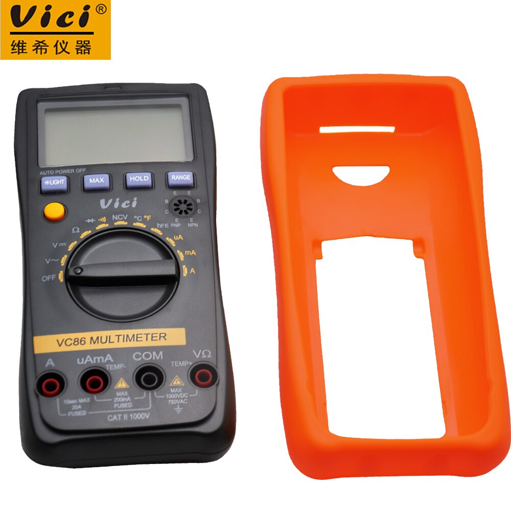 Digital Multimeter 3 1/2 Vici VC86 Auto Range DMM Temperature Meter w/NCV hFE Test &amp; LCD Backlight