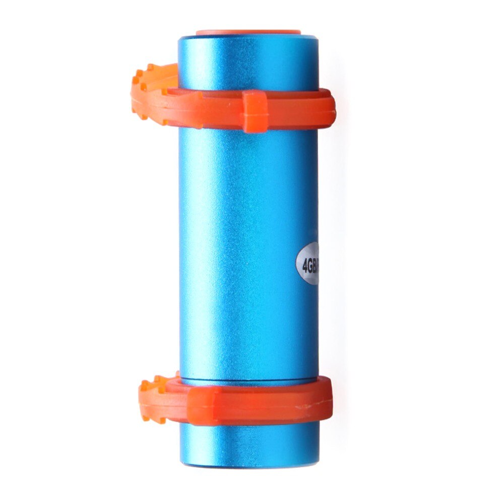 IPX8 étanche Super Mini lecteur MP3 Radio FM tête bras portant des écouteurs de musique de sport pour la plongée natation surf intégré 4G/8GB: Bleu / 8 GO