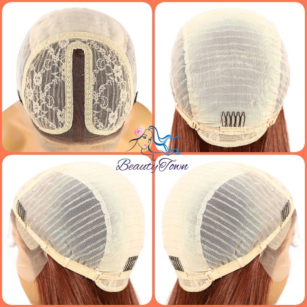 Long Straight Ginger Red Lace Wig for Women Middle Part Lace Wigs Premium Futura Daily Wedding Makeup Layer Synthetic Lace Wig