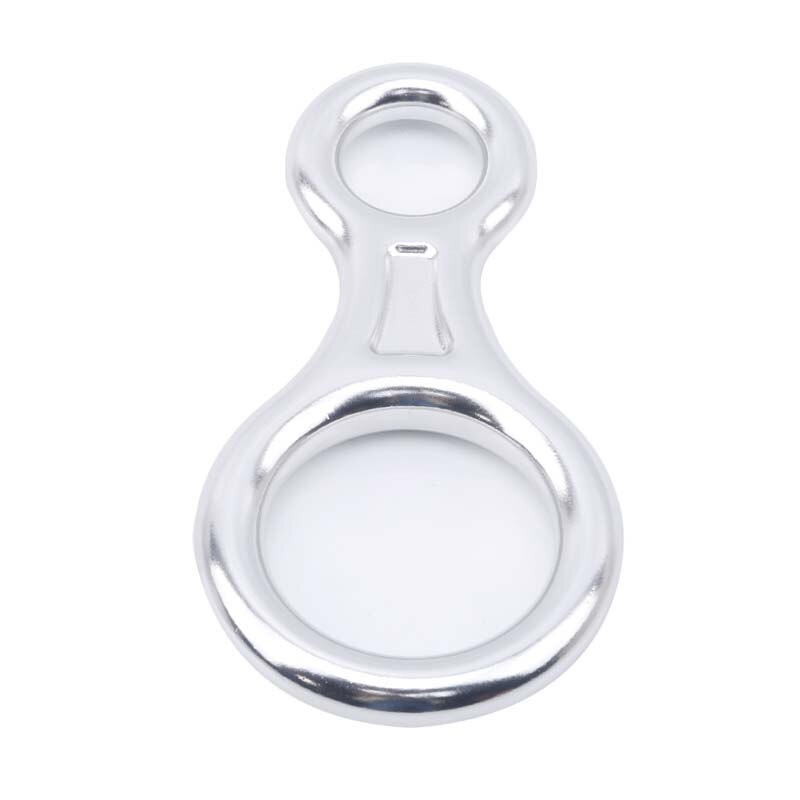 8 Ring Descender Escape Rope Descent Device Rock Climbing Carabiners Abseiling Downhill Safety Ring Descender Slow: silver