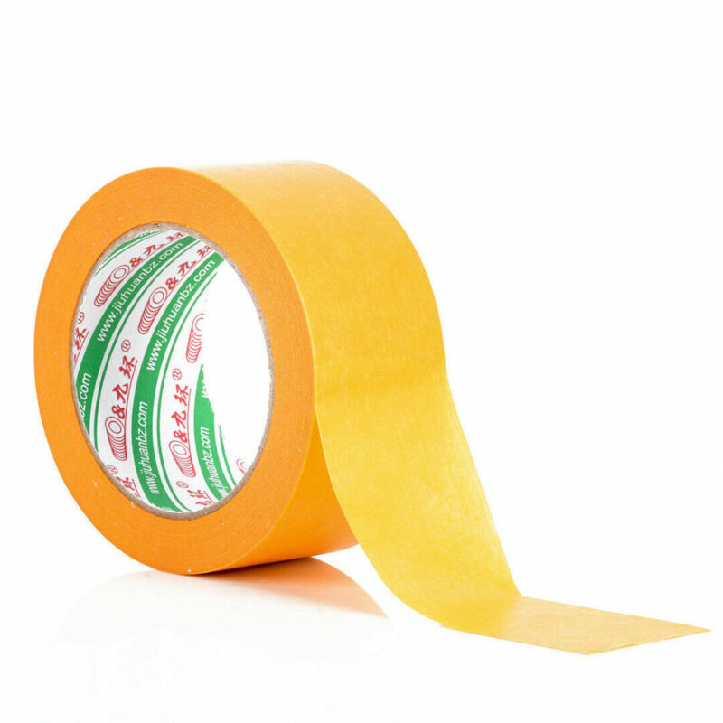 NUOVO 50M Nastro adesivo giallo Adesivo per auto Adesivo Pittura fai da te Carta Pittore Decor Artigianato Accessori artigianali per uso generale