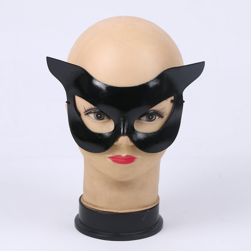 Halloween maskerade fest dress up rekvisitter sort halv ansigt sexet kat pige maske polterabend maske