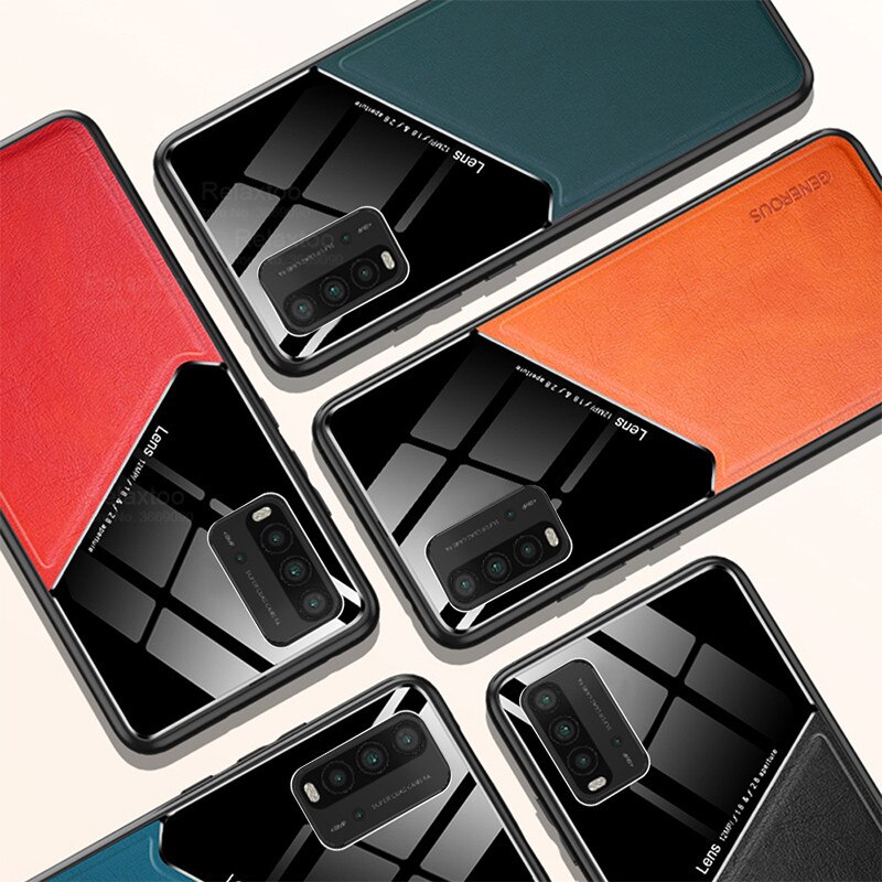 Leer Texure Auto Magnetische Houder Telefoon Covers Voor Redmi 9 T 9 T Readmi 9 T T9 Redmi 9 T 6.53 &#39;&#39;Case Hard Pc Back Shell Coque